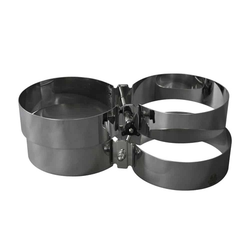  Set di fascette in acciaio inox – 186 mm per bombole doppie (80cf / 11,1 L)